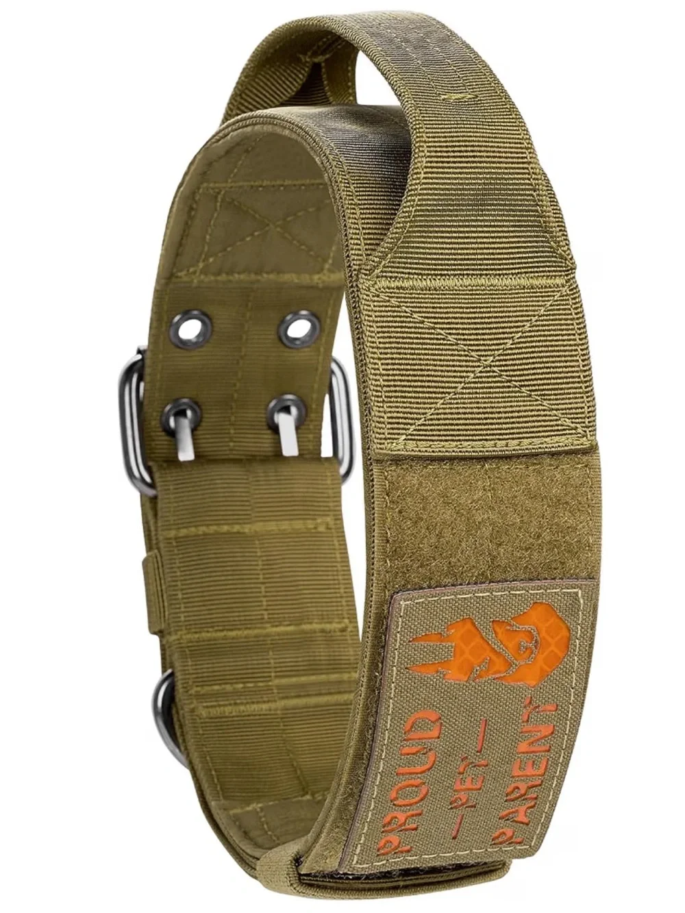 OneTigris XL Tactical Dog Collar Brown 2” Heavy Duty Handle Like New